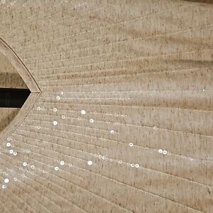 a.n.a. Sequin Embellished Heather Pattern Women's V-neck Top Shirt sz 2X